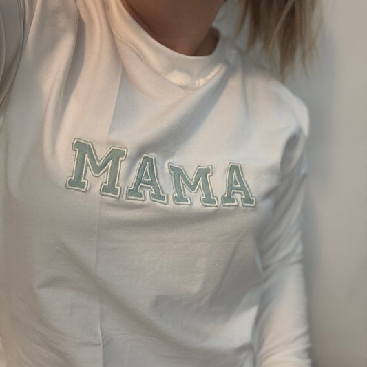 Pulover - MAMA, s trakcem in scrunchie, navaden kroj