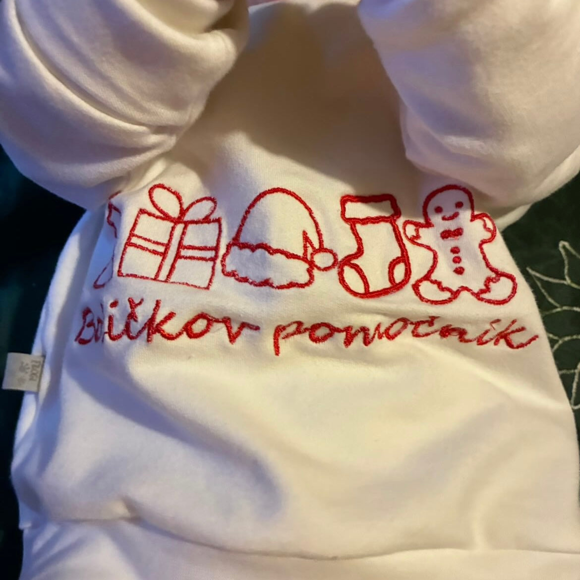 Otroški božični pulover - božičkov pomočnik